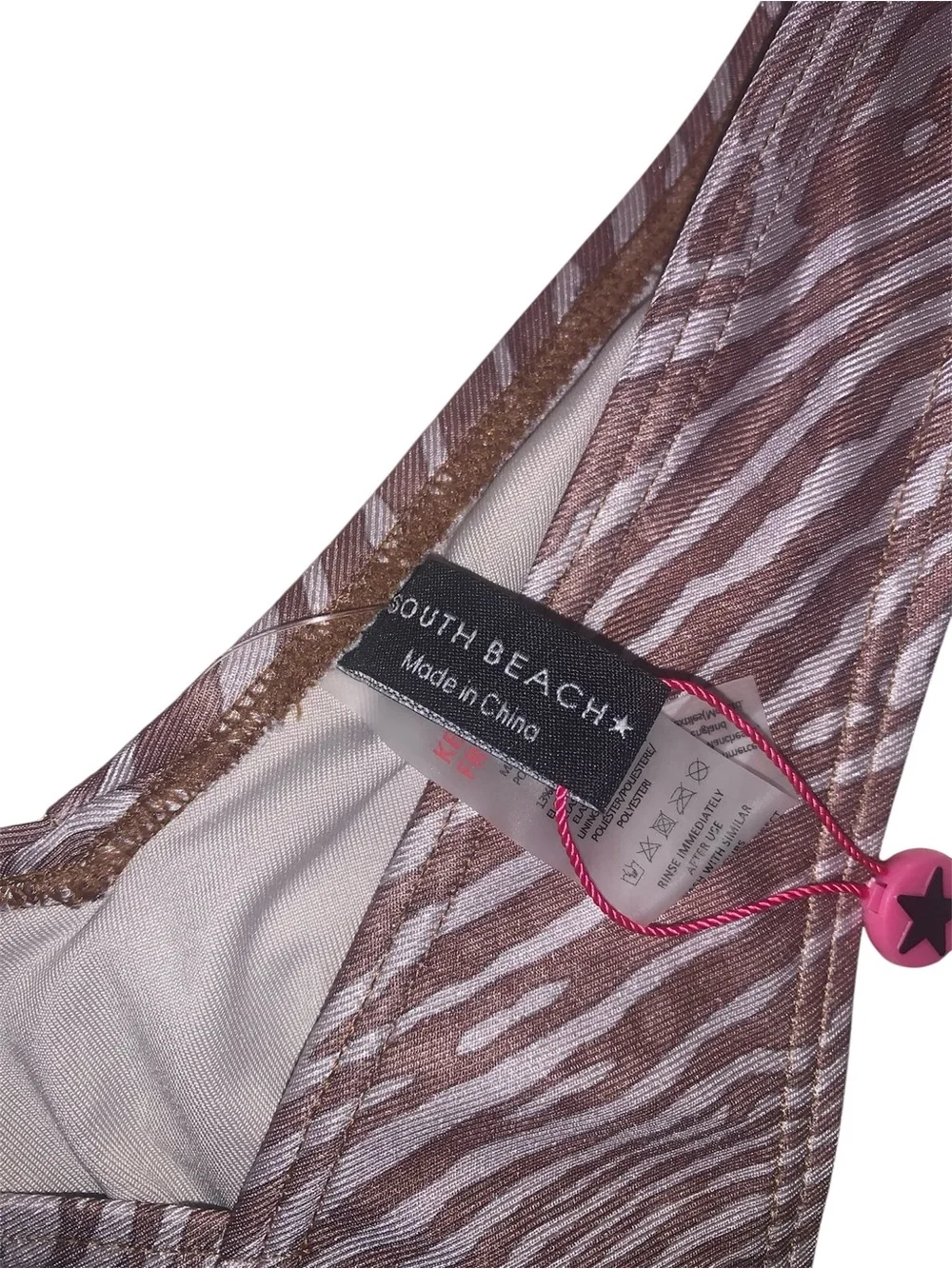 Soutina Brown Zebra-Print Bikini Bottom